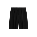 Totême Wide Fluid Shorts Black - Shorts - Scandinavian Minimalist Luxury at Luxury Shoes 
