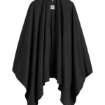 Totême Winter Flannel Cape Charcoal - Knitwear - Scandinavian Minimalist Luxury at Luxury Shoes 