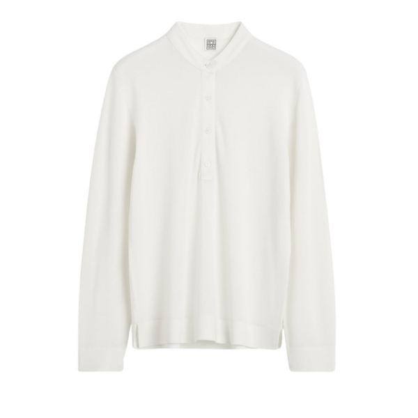 Totême Wool Silk Knit Off-White - Knitwear - Scandinavian Minimalist Luxury at Luxury Shoes 