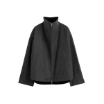Totême Zipped Country Jacket Washed Black - Jackets - Scandinavian Minimalist Luxury at Luxury Shoes 