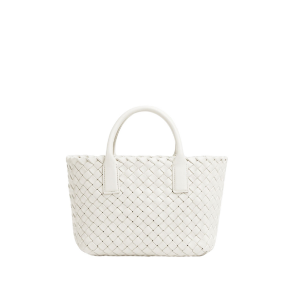 Khaite Mini Cabat in White - White Mini Bags - The Lotus Tote Bag - Shop at Luxury Shoes 