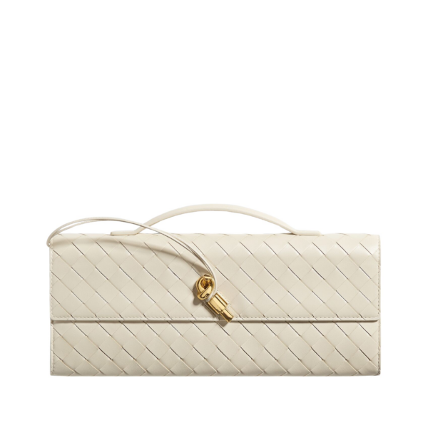 Khaite Women's Andiamo Clutch in Sea salt - White Clutch Bags - The Lotus Tote Bag - Shop at Luxury Shoes 