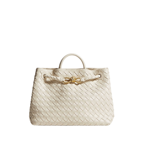 Khaite Women's Andiamo in Sea salt - White Totes & Top-Handle Bags - The Lotus Tote Bag - Shop at Luxury Shoes 