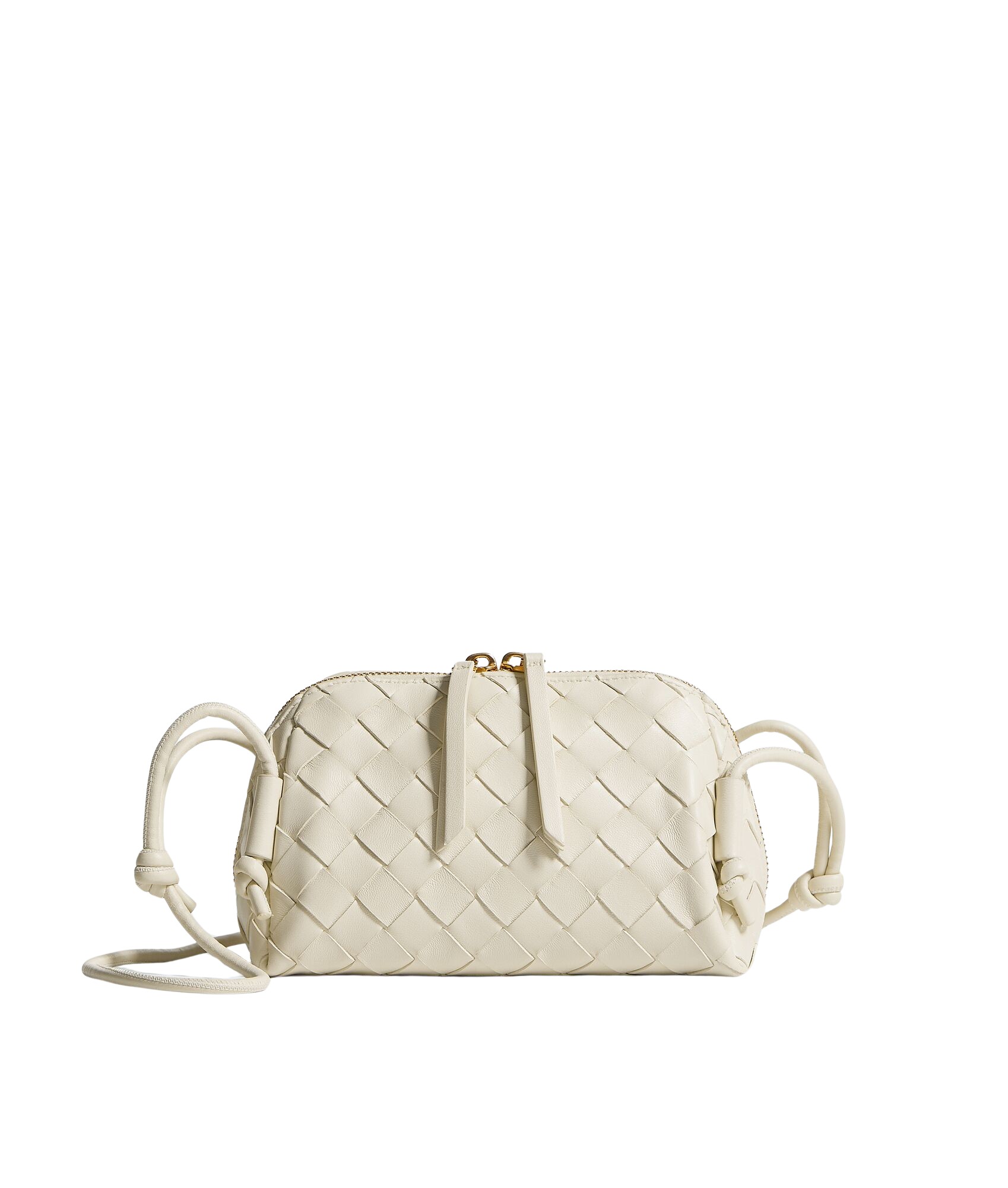 White-Womens-Intrecciato-Concert-Pouch-in-Sea-salt-coveti30100_nobg Khaite Women's Intrecciato Concert Pouch in Sea salt - White Clutch Bags - The Lotus Tote Bag - Shop at Luxury Shoes