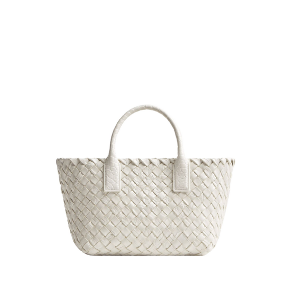 Khaite Women's Mini Cabat in White - White Mini Bags - The Lotus Tote Bag - Shop at Luxury Shoes 