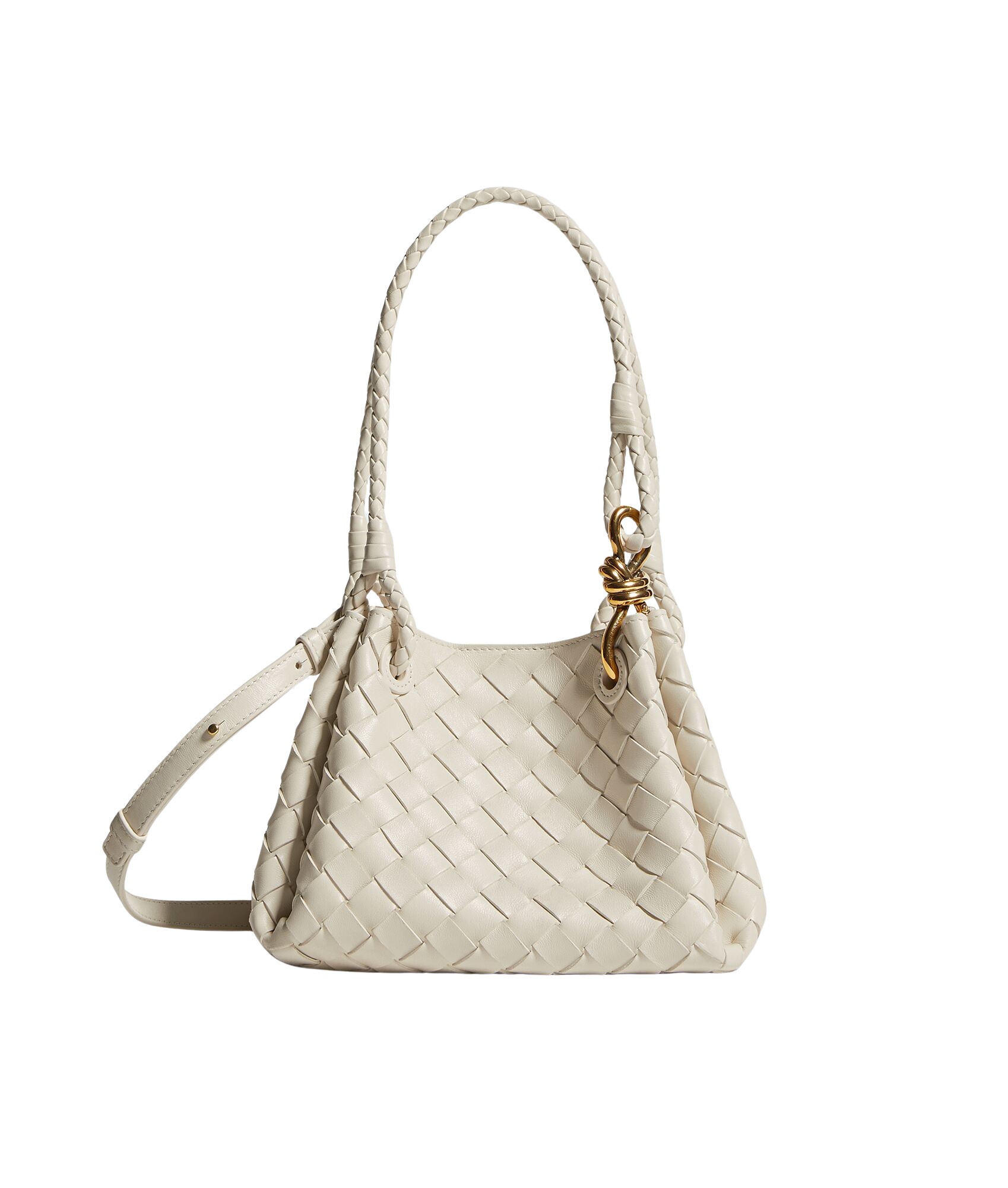White-Womens-Small-Parachute-in-Sea-salt-coveti83195_nobg Khaite Women's Small Parachute in Sea salt - White Shoulder & Crossbody Bags - The Lotus Tote Bag - Shop at Luxury Shoes