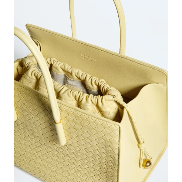 Khaite Women's Barbara Tote in Butter yellow - Yellow Totes & Top-Handle Bags - The Lotus Tote Bag - Shop at Luxury Shoes 