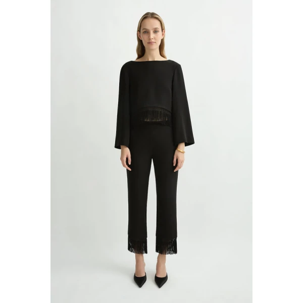Posse Bianca Blouse – sustainable Tops in Black from Australian designer at Luxury Shoes .