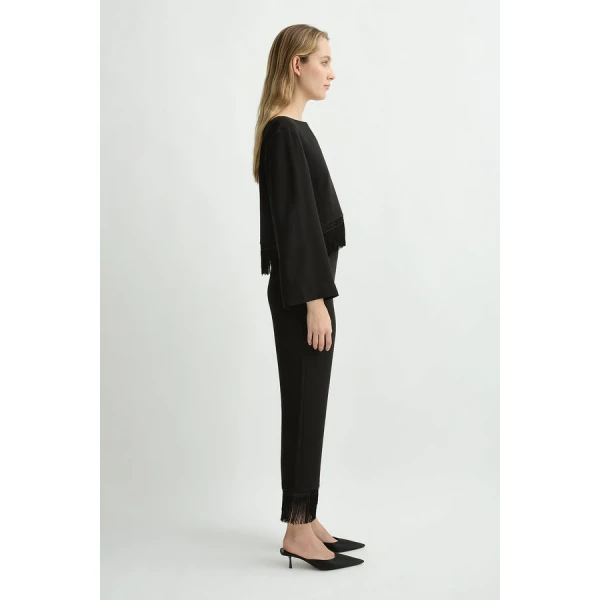 Posse Bianca Blouse – sustainable Tops in Black from Australian designer at Luxury Shoes .