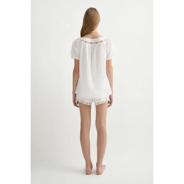 Posse Marilyn Short – sustainable Shorts in White from Australian designer at Luxury Shoes .
