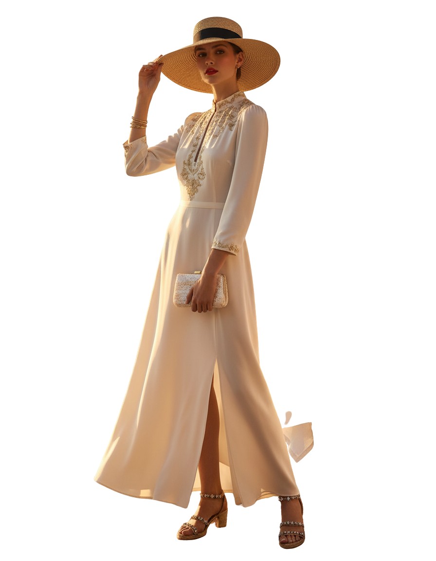 Gemma Deeks Style Guide: Resort chic dinner outfit in France Summer 2026
