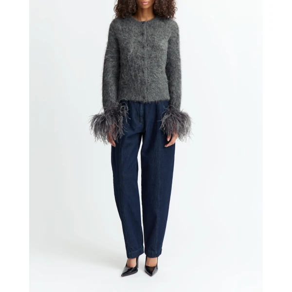 Elevate your elegance in this 16 Arlington Knitwear from the luxury feather dress edit