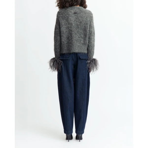 Elevate your elegance in this 16 Arlington Knitwear from the luxury feather dress edit
