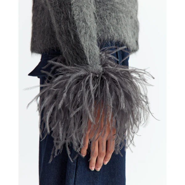 Elevate your elegance in this 16 Arlington Knitwear from the luxury feather dress edit