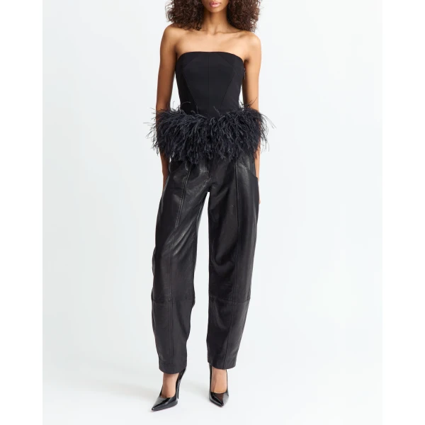 Elevate your elegance in this 16 Arlington Tops from the luxury feather dress edit