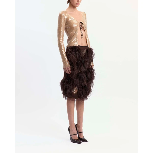 Elevate your elegance in this 16 Arlington Skirts from the luxury feather dress edit