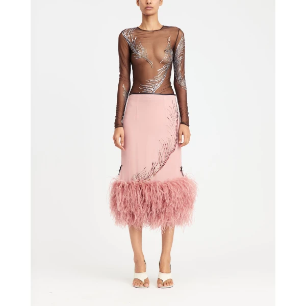 Elevate your elegance in this 16 Arlington Tops from the luxury feather dress edit