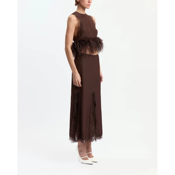 Elevate your elegance in this 16 Arlington Tops from the luxury feather dress edit