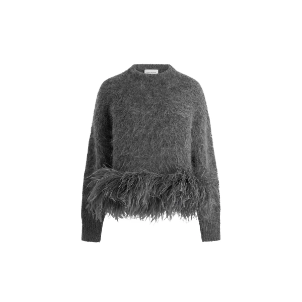 Elevate your elegance in this 16 Arlington Knitwear from the luxury feather dress edit