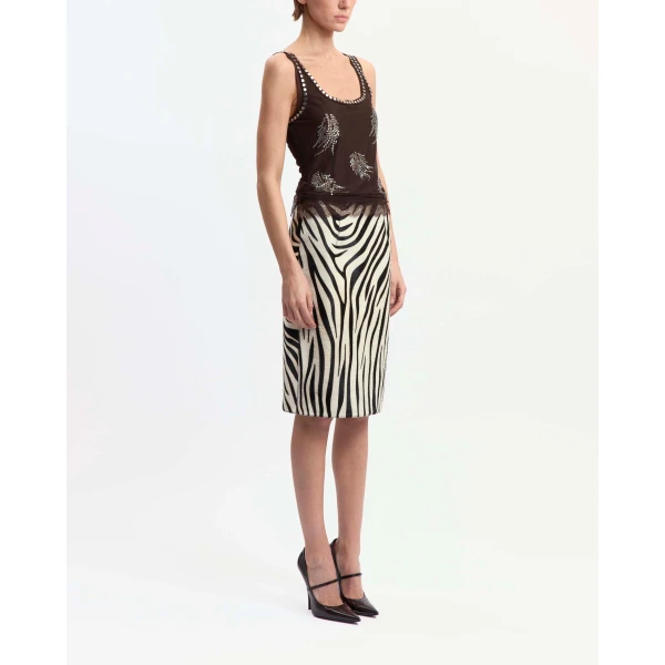 Elevate your elegance in this 16 Arlington Tops from the luxury feather dress edit