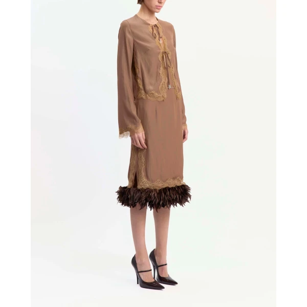 Elevate your elegance in this 16 Arlington Knitwear from the luxury feather dress edit