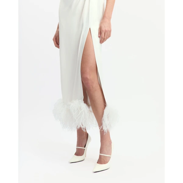 Elevate your elegance in this 16 Arlington Dresses from the luxury feather dress edit