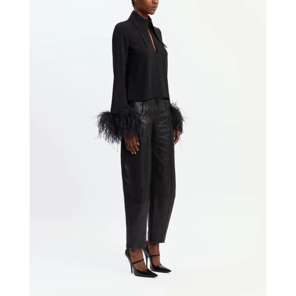 Elevate your elegance in this 16 Arlington Tops from the luxury feather dress edit