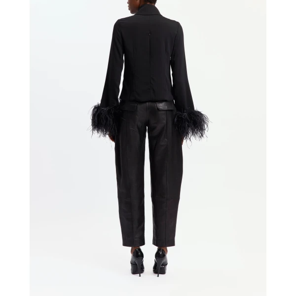 Elevate your elegance in this 16 Arlington Tops from the luxury feather dress edit