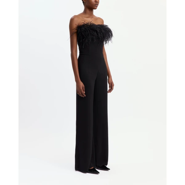 Elevate your elegance in this 16 Arlington Jumpsuit from the luxury feather dress edit