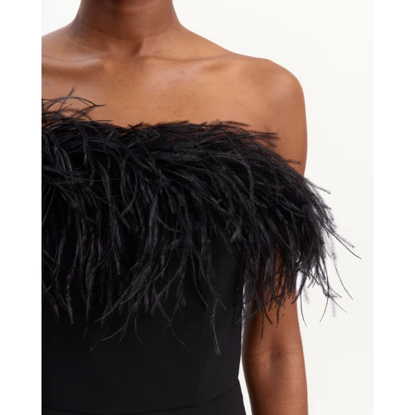 Elevate your elegance in this 16 Arlington Jumpsuit from the luxury feather dress edit