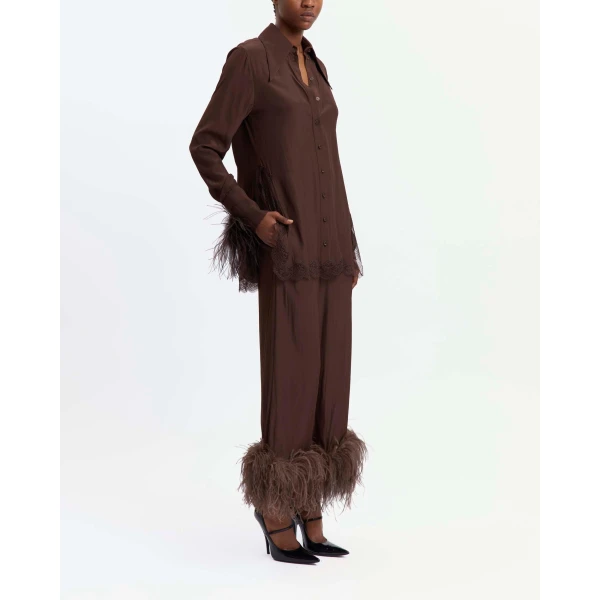Elevate your elegance in this 16 Arlington Tops from the luxury feather dress edit