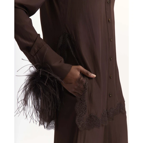 Elevate your elegance in this 16 Arlington Tops from the luxury feather dress edit
