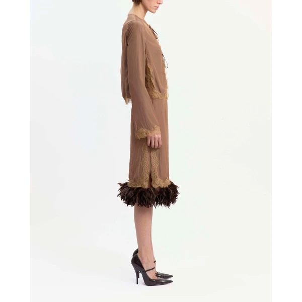 Elevate your elegance in this 16 Arlington Skirts from the luxury feather dress edit