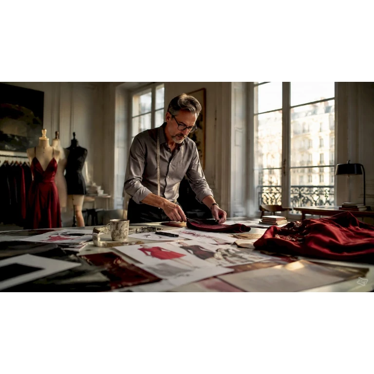Im Atelier feilt der Modedesigner an einer neuen Capsule Collection.