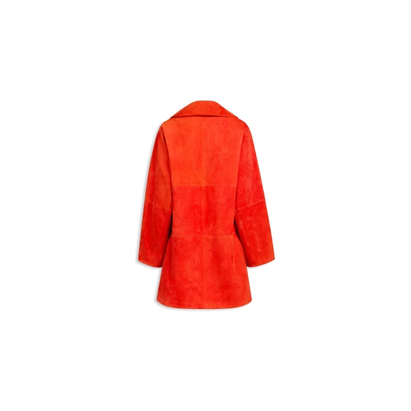 Alaïa A Line Suede Goatskin Coat - ALAÏA Coats - Laser Cut Luxury - Shop at Luxury Shoes 