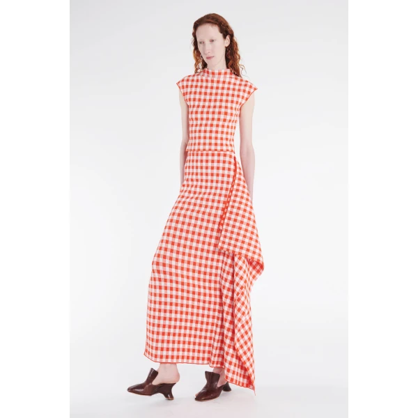 Red White Gingham top