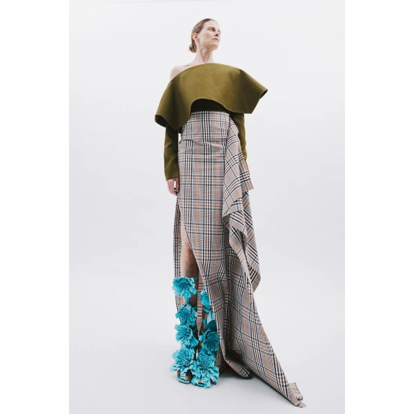 Brown Check skirt