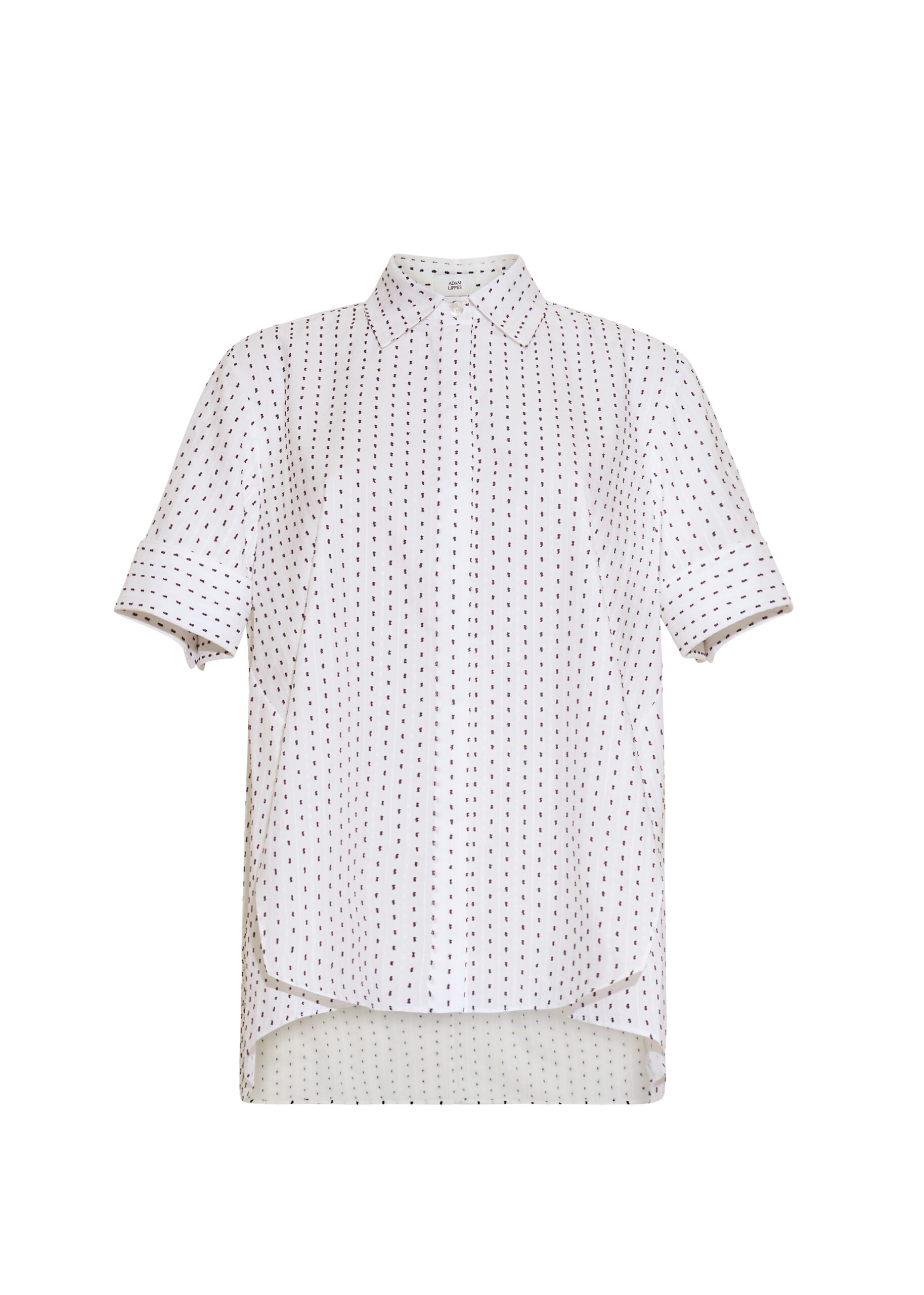 Adam Lippes Trapeze Shirt in White/Ink Adam Lippes Trapeze Shirt