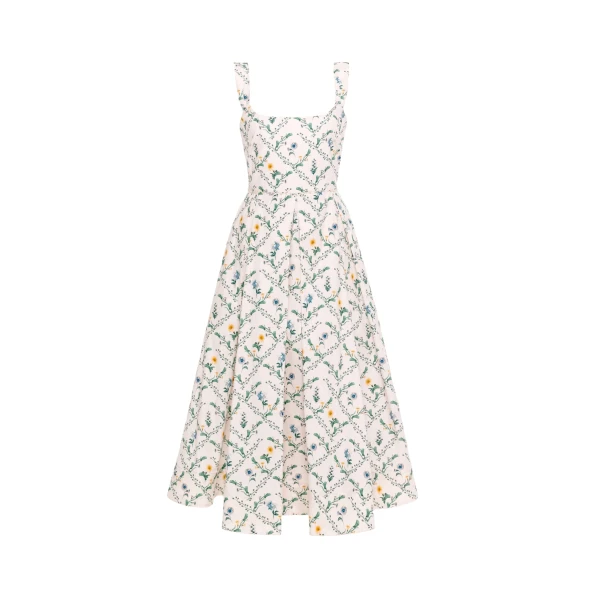 Agua by Agua Bendita Alcaparra Brisa Midi Dress - Agua by Agua Bendita Dresses - Artisanal Colombian Resort Wear at Luxury Shoes 