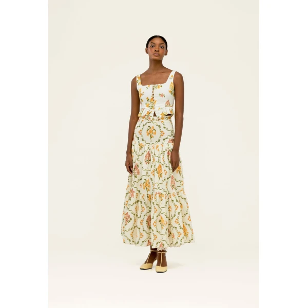 Agua by Agua Bendita Anis Cordillera Maxi Skirt - Agua by Agua Bendita Skirts - Artisanal Colombian Resort Wear at Luxury Shoes 