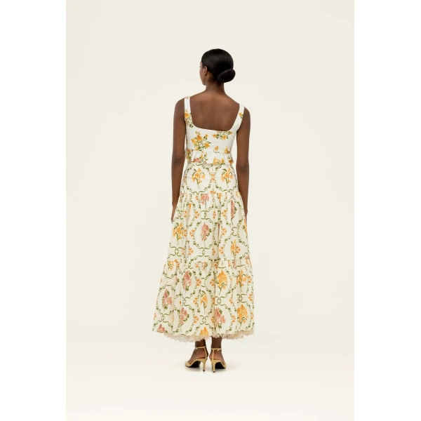Agua by Agua Bendita Anis Cordillera Maxi Skirt - Agua by Agua Bendita Skirts - Artisanal Colombian Resort Wear at Luxury Shoes 