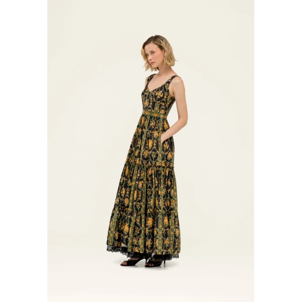 Agua by Agua Bendita Azulejo Cordillera Maxi Dress - Agua by Agua Bendita Dresses - Artisanal Colombian Resort Wear at Luxury Shoes 