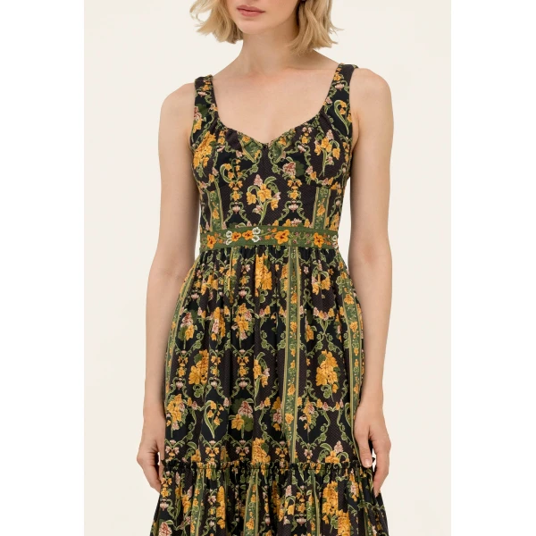 Agua by Agua Bendita Azulejo Cordillera Maxi Dress - Agua by Agua Bendita Dresses - Artisanal Colombian Resort Wear at Luxury Shoes 