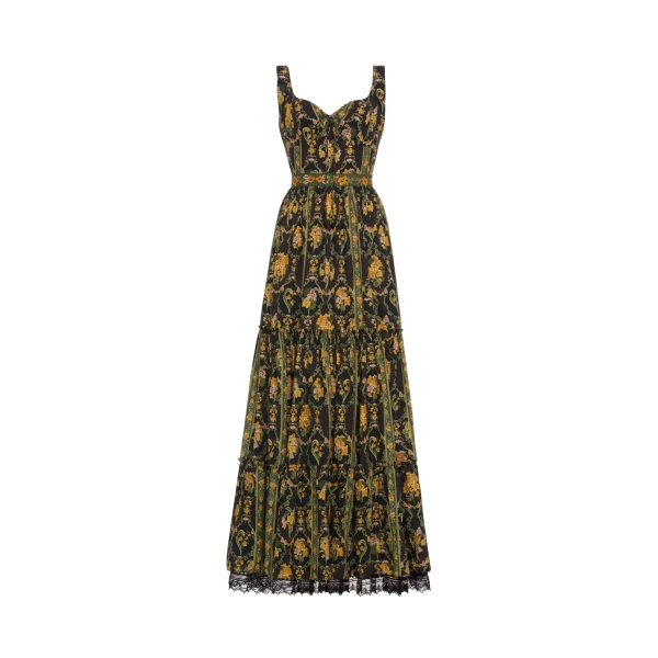 Agua by Agua Bendita Azulejo Cordillera Maxi Dress - Agua by Agua Bendita Dresses - Artisanal Colombian Resort Wear at Luxury Shoes 