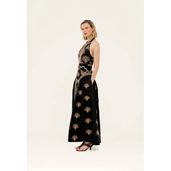Agua by Agua Bendita Balsa Andes Midi Dress - Agua by Agua Bendita Dresses - Artisanal Colombian Resort Wear at Luxury Shoes 