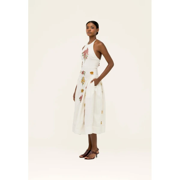 Agua by Agua Bendita Balsa Cordillera Midi Dress - Agua by Agua Bendita Dresses - Artisanal Colombian Resort Wear at Luxury Shoes 
