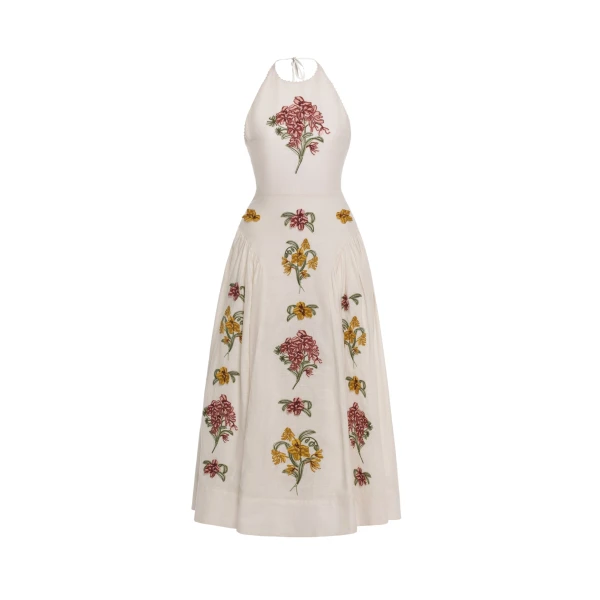 Agua by Agua Bendita Balsa Cordillera Midi Dress - Agua by Agua Bendita Dresses - Artisanal Colombian Resort Wear at Luxury Shoes 