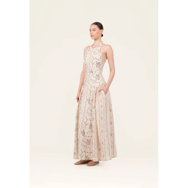 Agua by Agua Bendita Balsa Navegante Midi Dress - Agua by Agua Bendita Dresses - Artisanal Colombian Resort Wear at Luxury Shoes 