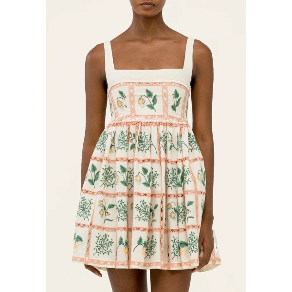 Agua by Agua Bendita Barbara Uchuva Mini Dress - Agua by Agua Bendita Dresses - Artisanal Colombian Resort Wear at Luxury Shoes 