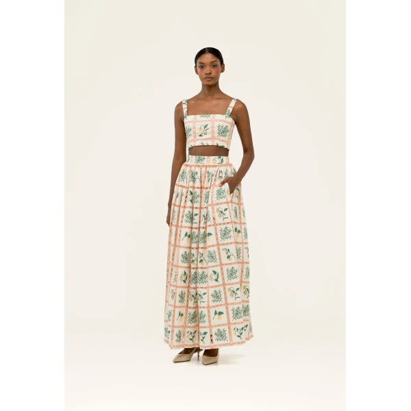 Agua by Agua Bendita Cacao Uchuva Cropped Top - Agua by Agua Bendita Tops - Artisanal Colombian Resort Wear at Luxury Shoes 
